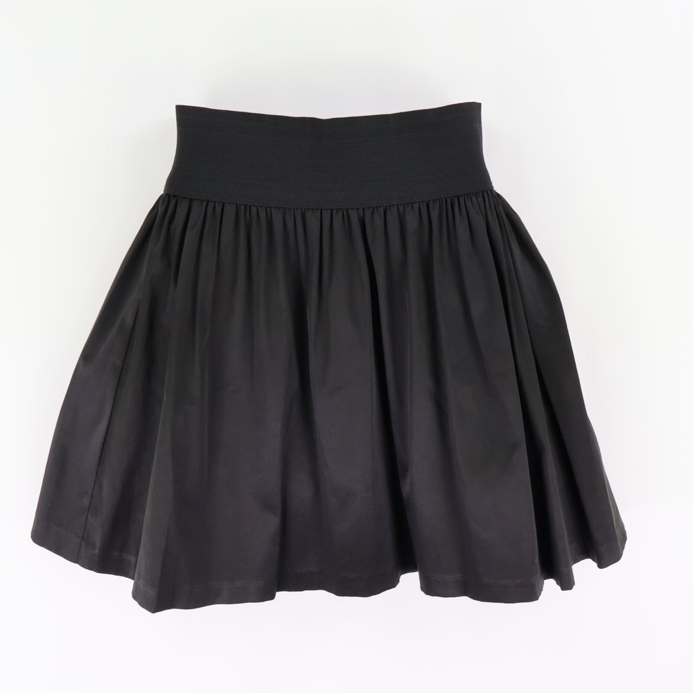 Charlotte Russe Skirt Gathered Waist A-Line Womens Size‎ XS Black Elastic Waist